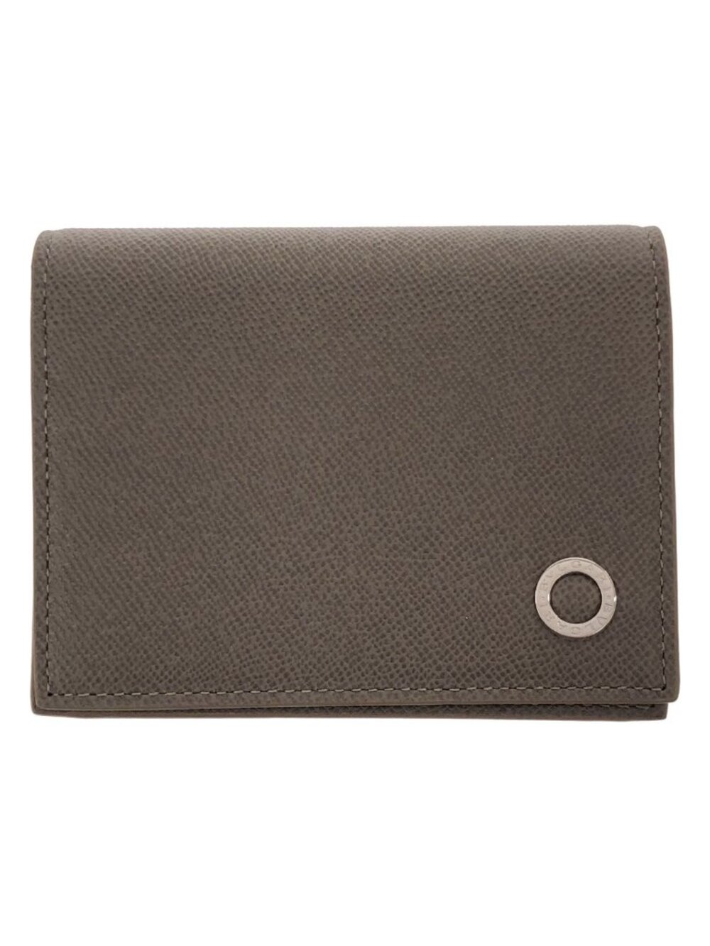 Bvlgari Leather Card Case Greige